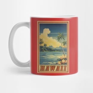 Hawaii Vintage Retro Travel Poster Mug